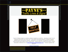 Tablet Screenshot of payneslinesandsigns.com